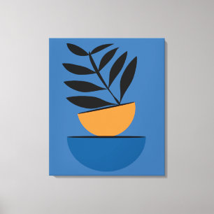 Minimalist Abstrakt Halbkreis Boho Botanisch Leinwanddruck