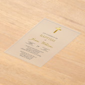 Minimalist acrylic baptism acryleinladungen (Ablage )