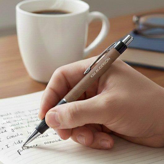 Minimalist Aged Leather Style Design Personalized Kugelschreiber