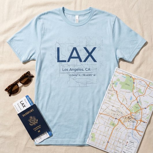 Minimalist Airport Code – Customizable LAX T-Shirt