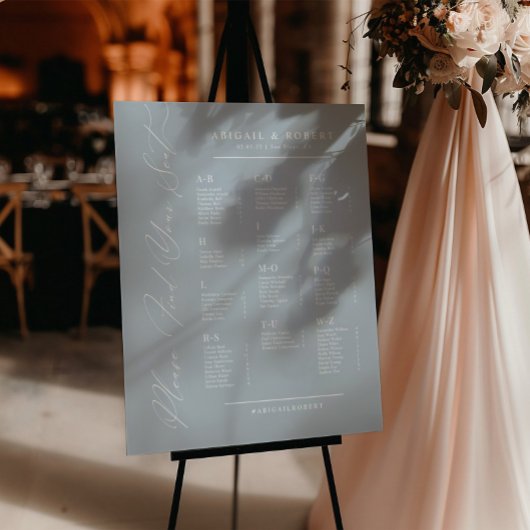 Minimalist Alphabetical Wedding Seating Chart Poster