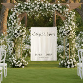 Minimalist Always & Forever Wedding Backdrop Wandteppich