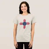 Minimalist American Zia Symbol – Clean Modern USA Tri-Blend Shirt (Vorderseite voll)