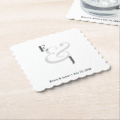 Minimalist Ampersand Wedding | Cocktail Untersetzer (angewinkelt)