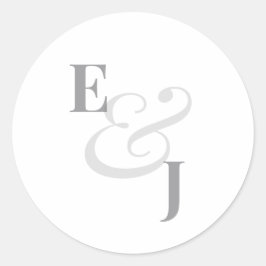 Minimalist Ampersand Wedding | Envelope Seal Runder Aufkleber