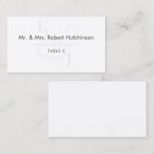 Minimalist Ampersand Wedding | Flat Table Seating Platzkarte (Vorne/Hinten)