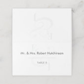 Minimalist Ampersand Wedding | Folded Seating Tent Platzkarte (Außenseite Aufgefaltet)