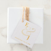 Minimalist Ampersand Wedding | Gold Geschenkanhänger (Mit Box)