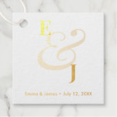 Minimalist Ampersand Wedding | Gold Geschenkanhänger (Vorderseite)