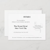 Minimalist Ampersand Wedding | Hotel | QR Code Begleitkarte (Vorne/Hinten)
