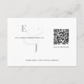 Minimalist Ampersand Wedding | Hotel | QR Code Begleitkarte (Rückseite)