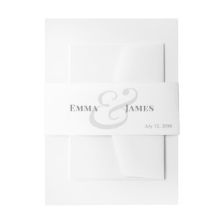 Minimalist Ampersand Wedding | Names & Monogram Einladungsbanderole