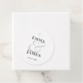 Minimalist Ampersand Wedding | Names Thank You Geschenkanhänger (Beispiel)