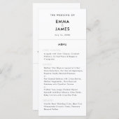 Minimalist Ampersand Wedding | QR Code | Elegant Menükarte (Vorne/Hinten)