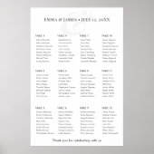 Minimalist Ampersand Wedding | Seating Chart 12 Poster (Vorne)