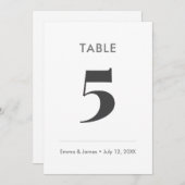Minimalist Ampersand Wedding | Table Number Einladung (Vorne/Hinten)