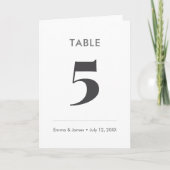 Minimalist Ampersand Wedding | Table Number Folded Karte (Vorderseite)