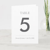 Minimalist Ampersand Wedding | Table Number Folded Karte (Vorderseite)
