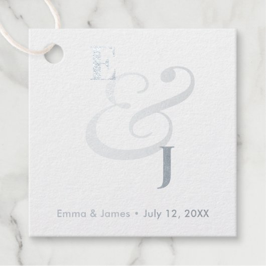 Minimalist Ampersand Wedding | Thank You Geschenkanhänger (Vorderseite)
