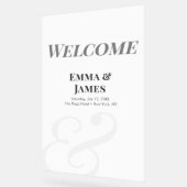 Minimalist Ampersand Wedding | Welcome Sign Acrylschild (Winkel)