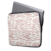 Minimalist Anatomy Doodle Pattern Laptop Sleeve (Vorderseite Links)