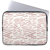 Minimalist Anatomy Doodle Pattern Laptop Sleeve (Vorderseite)