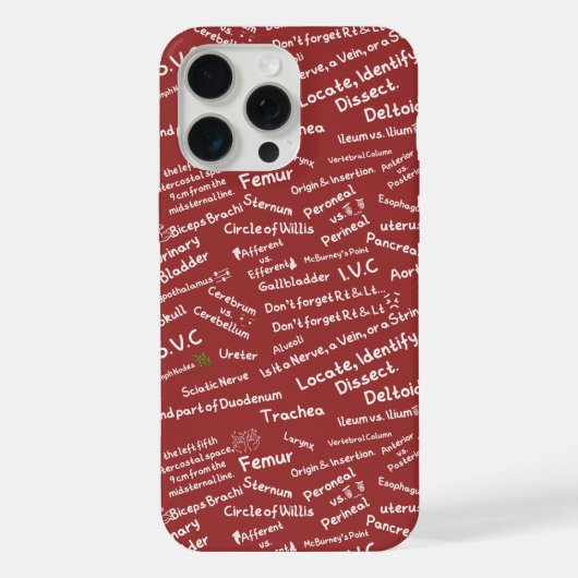 ​Minimalist Anatomy Pattern - Medical Student iPho iPhone Hülle (Rückseite)