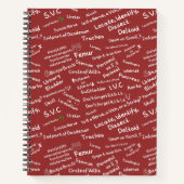 Minimalist Anatomy Pattern Medical Student Noteboo Notizblock (Vorderseite)