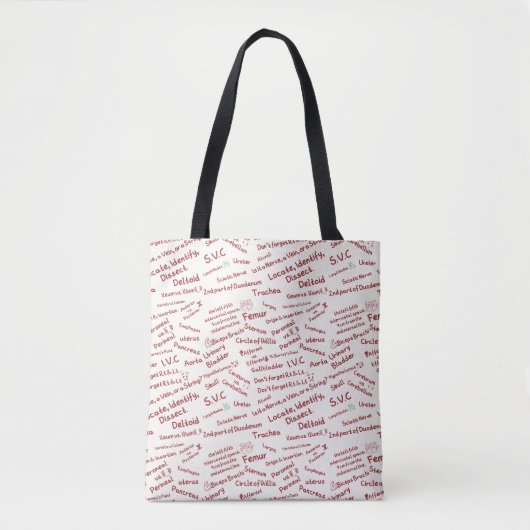 Minimalist Anatomy Pattern - Medical Student Tote  Tasche (Vorderseite)