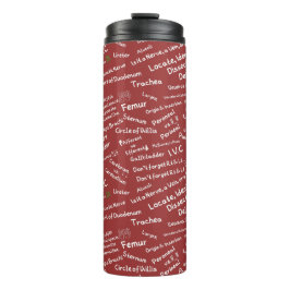 Minimalist Anatomy Pattern Thermal Tumbler Thermosbecher