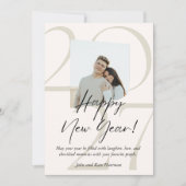 Minimalist and Aesthetic Happy New Year Photo  (Vorderseite)