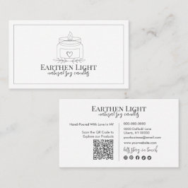 Minimalist and Modern Candle Botanical QR Code Visitenkarte