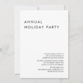 Minimalist Annual Holiday Party Einladung (Vorderseite)