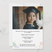  Minimalist Arch Photo Graduation Announcement  Einladung (Rückseite)