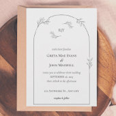 Minimalist Arch Wedding Invitation Einladung