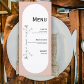 Minimalist Arch Wedding Menu Card Menükarte