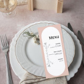 Minimalist Arch Wedding Menu Card Menükarte