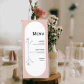 Minimalist Arch Wedding Menu Card Menükarte