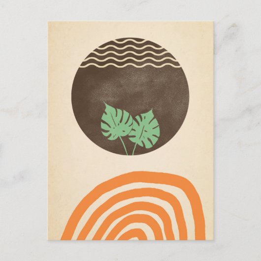 Minimalist art. For a gentle message. Postcard Postkarte (Vorderseite)