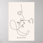 Minimalist 'ASCENT' Architectural Line Art - Moder Poster (Vorne)