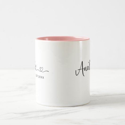 Minimalist Auntie Established Elegant Script Zweifarbige Tasse (Mittel)