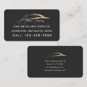 Minimalist automotive gold car line Business Card Visitenkarte (Vorne/Hinten)