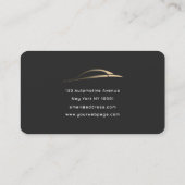 Minimalist automotive gold car line Business Card Visitenkarte (Rückseite)
