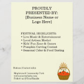 Minimalist Autumn Fall Festival Flyer - Grid Desig (Hinten)