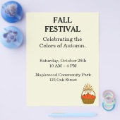 Minimalist Autumn Fall Festival Flyer - Grid Desig (Einzeln)