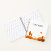 Minimalist Autumn Landscape Notebook Notizblock (Innenseite)