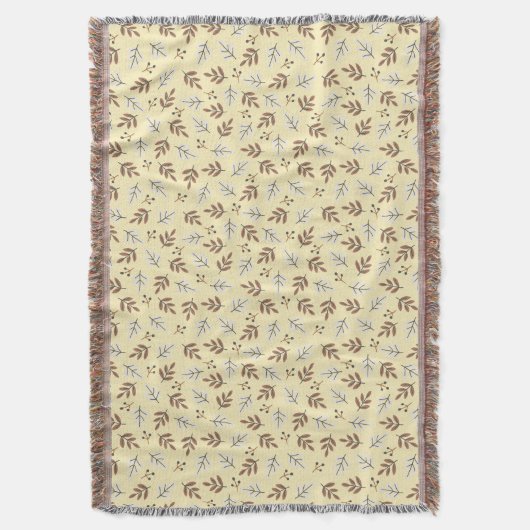 Minimalist Autumn Leaf Decke (Vorderseite Vertikal)