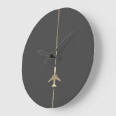Minimalist Aviation Große Wanduhr (Winkel)