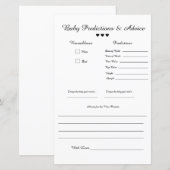 Minimalist B&W Baby Predictions & Advice (Vorne/Hinten)