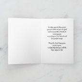 Minimalist Baby Dedication Black Cross Karte (Innenseite)